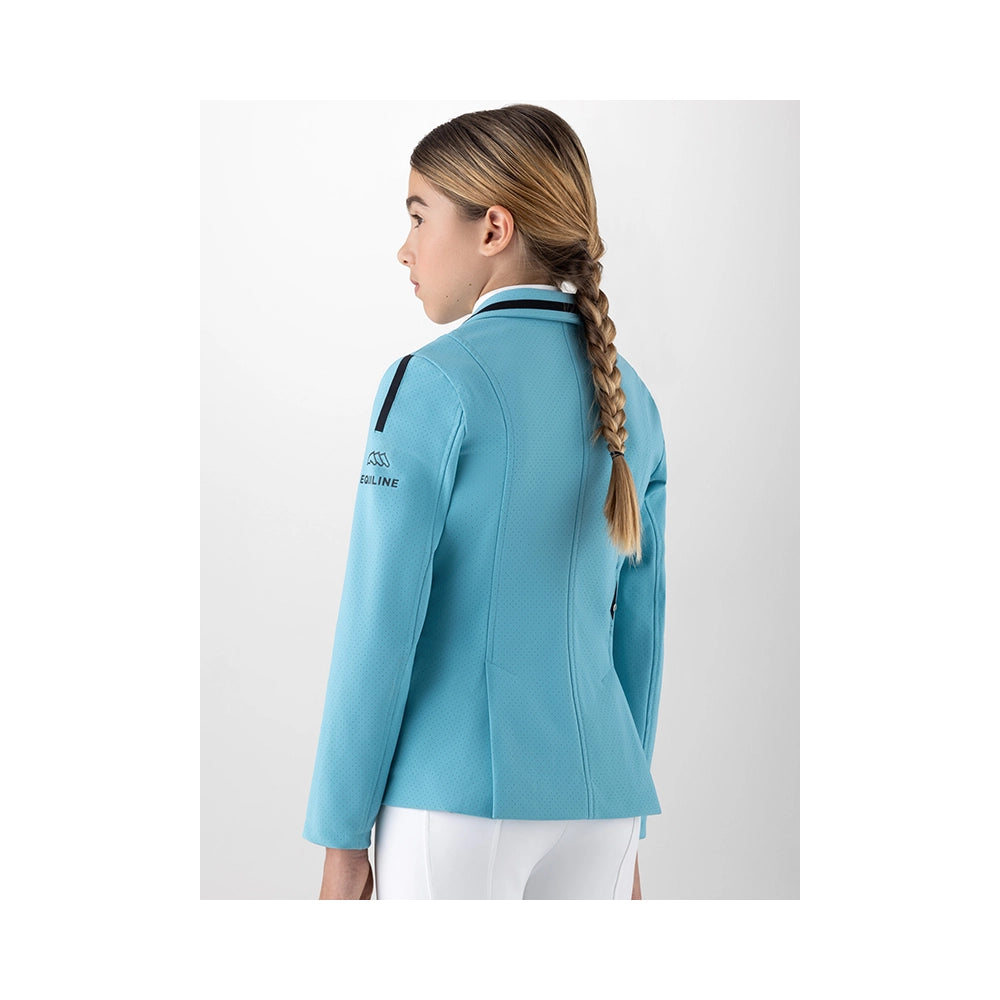 Equiline Gracy juniori kisatakki takaa, joustava ja nopeasti kuivuva kilpailutakki nuorille ratsastajille