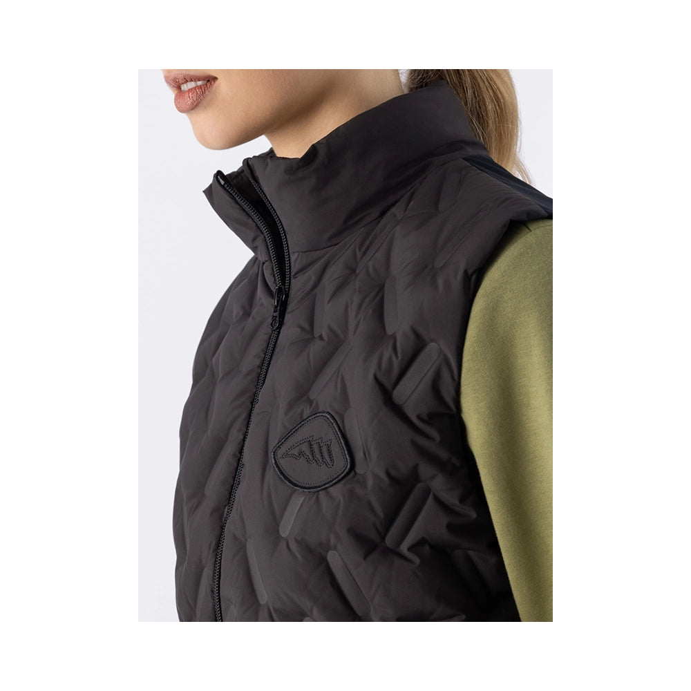 Equiline naisten liivin materiaalin yksityiskohta, laadukas viimeistely ja tekninen kangas