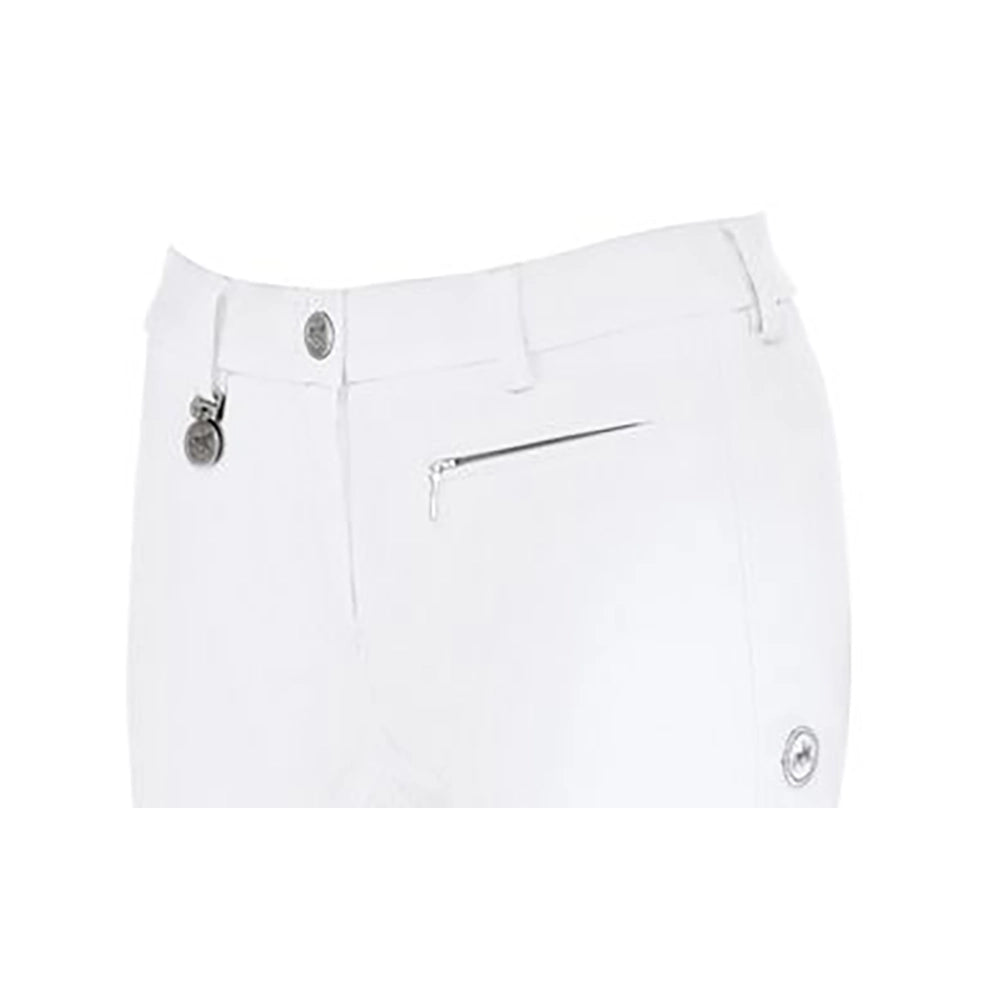 Vetoketjullinen etutasku Pikeur Lucinda -ratsastushousuissa, käytännöllinen yksityiskohta