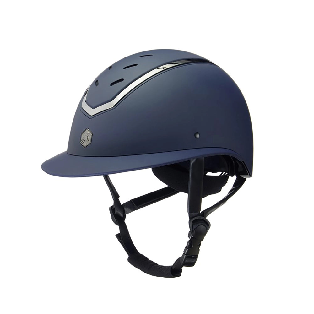 Charles Owen Kylo Wide Peak -ratsastuskypärä kaikissa värivaihtoehdoissa, musta ja sininen, matta ja kiiltävä