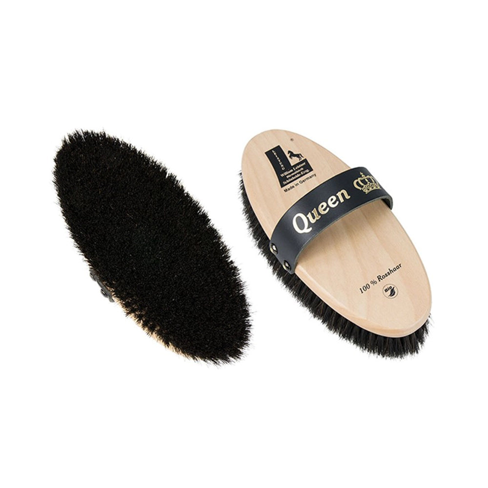 William Leistner Queen -harja vesilakatulla puuselällä ja säädettävällä nahkakahvalla