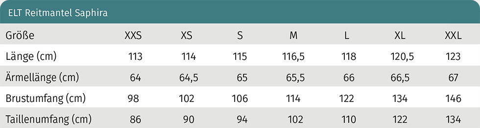 Saphira Elt pitkä ratsastustakki
