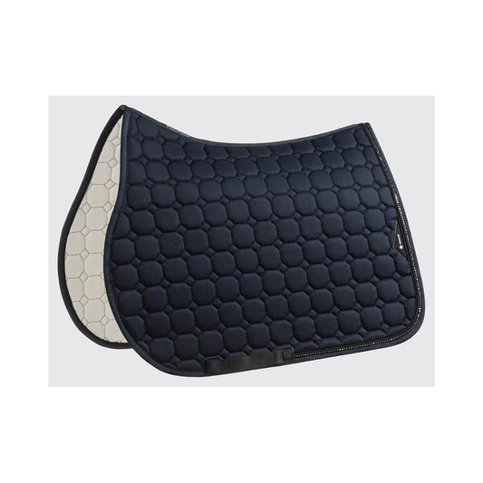 Equiline Octagon sininen satulahuopa strassiyksityiskohdilla, este- ja yleiskäyttöön, antibakteerinen toppaus