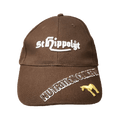 St Hippolyt puuvillainen lippalakki sivulta vihreällä lipalla