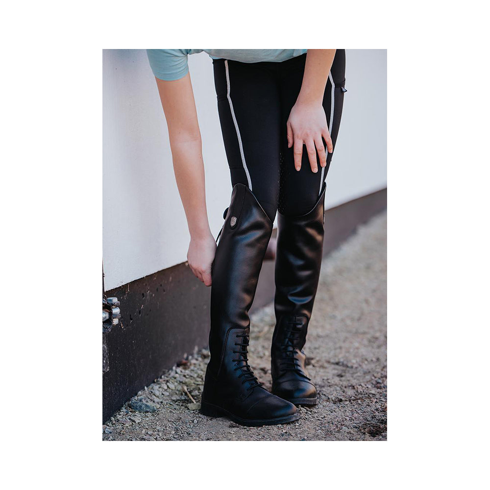 Vegan riding boots synthetic leather