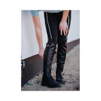 Vegan riding boots synthetic leather