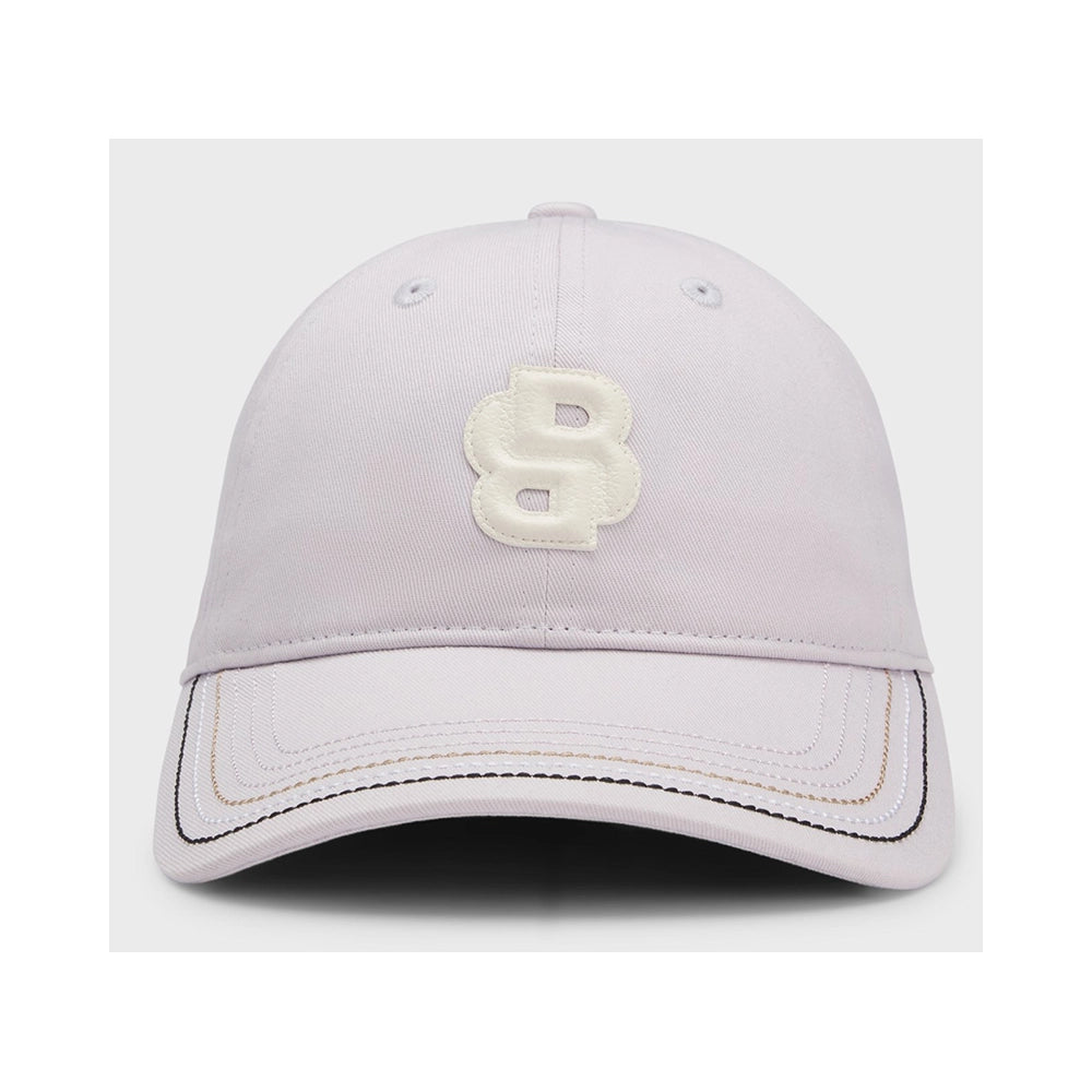 BOSS Equestrian Cotton Cap Light Purple Double B monogram edestä