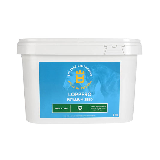 Psyllium-siemenvalmiste Eclipse Biofarmab – Puhdistaa hevosen ruoansulatusjärjestelmää hiekasta ja maa-aineksesta