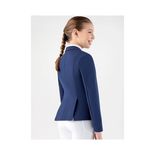 Equiline CIAC juniori kisatakki takaa, tyylikäs ja hyvin istuva tyttöjen ratsastuskisatakki