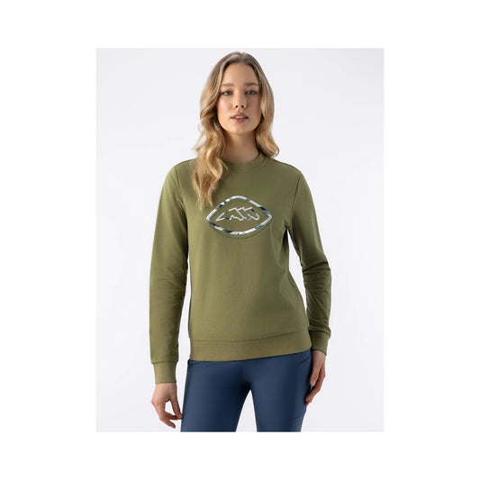 Equiline Eqeben naisten crewneck-collegepaita loden green värissä edestä