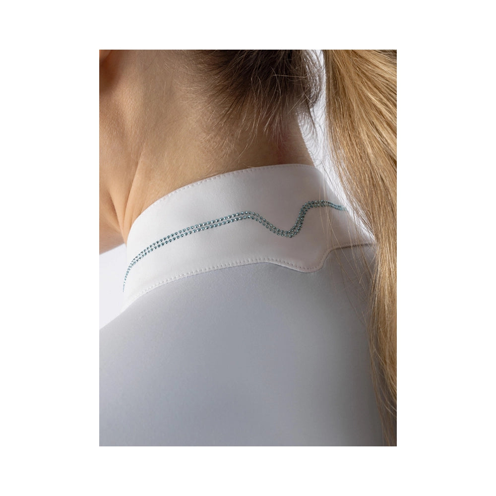 Equiline Eqenkas kilpailupikeepaidan microstud-yksityiskohdat kauluksessa