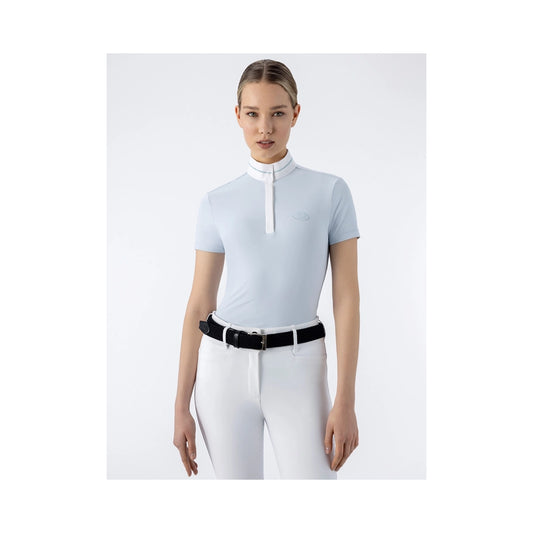 Equiline Eqenkas naisten kilpailupikeepaita sky blue värissä edestä