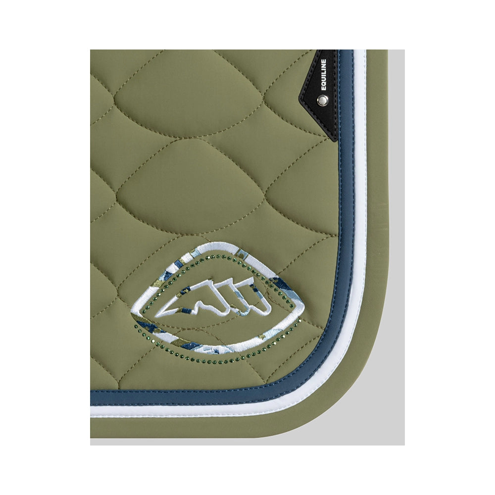 Equiline EQEROC Tech satulahuopa loden green sivulta ACS2-iskunvaimennuksella