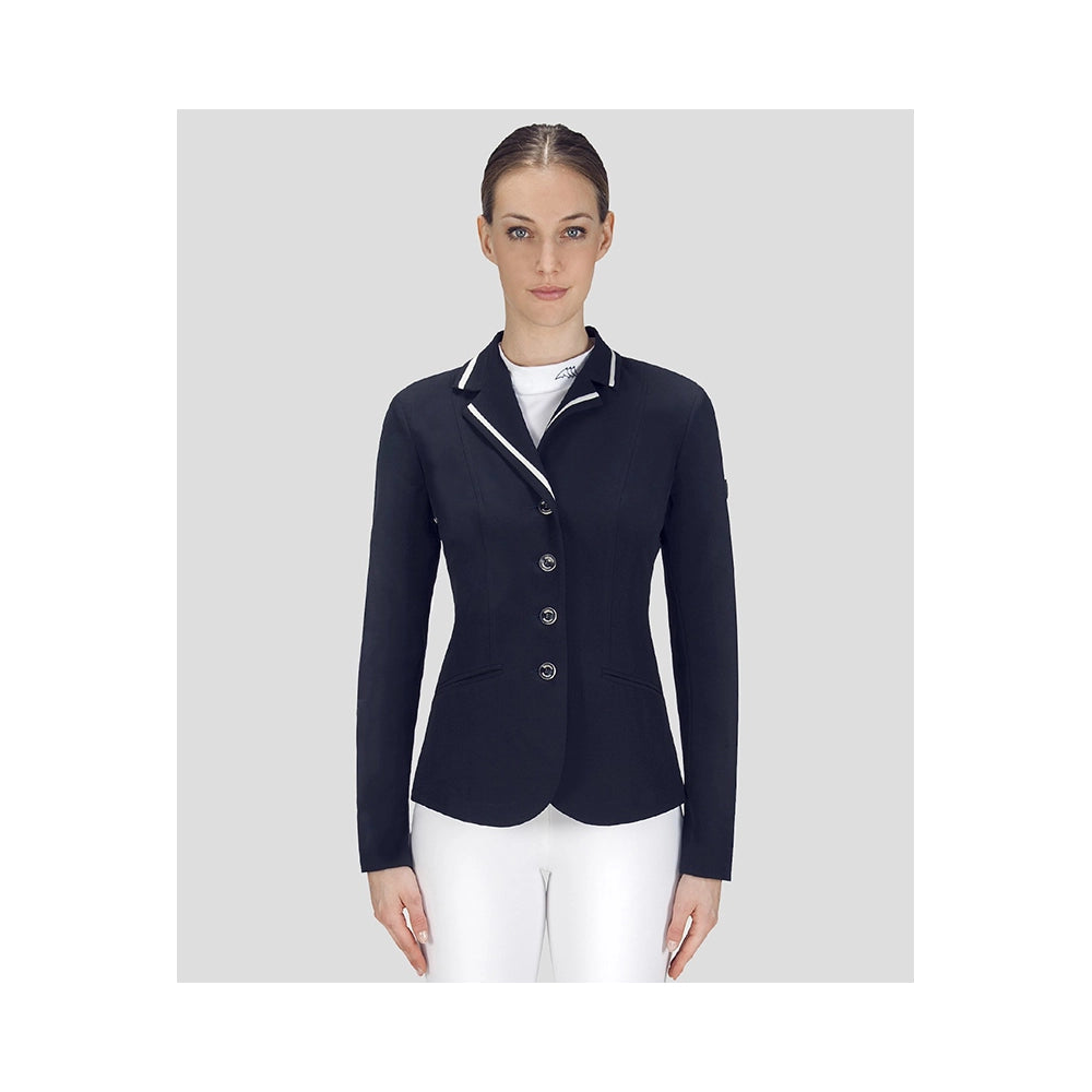 Equiline Howlite naisten kisatakki edestä, tummansininen ja ryhdikäs kilpailutakki