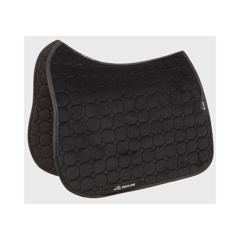 Equiline Octagon Velvet musta samettinen kouluhuopa 900 g täytteellä ja ACS 2 -iskunvaimennuksella
