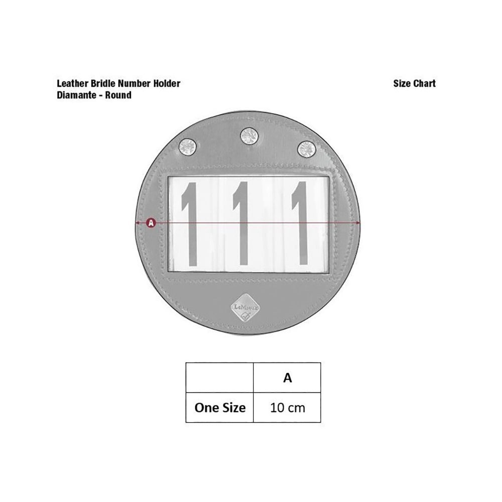 LeMieux nahkainen Numerolappu kristalleilla suitsiin