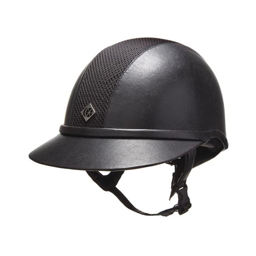 Charles Owen SP8 Plus Leatherlook ratsastuskypärä musta