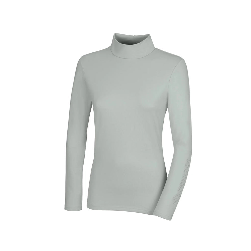 Pikeur Abby tekninen ratsastuspaita edestä mud värinen roll neck paita