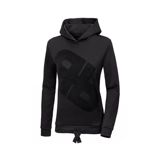 Pikeur Sanne Hoody naisten musta huppari edestä kuvattuna