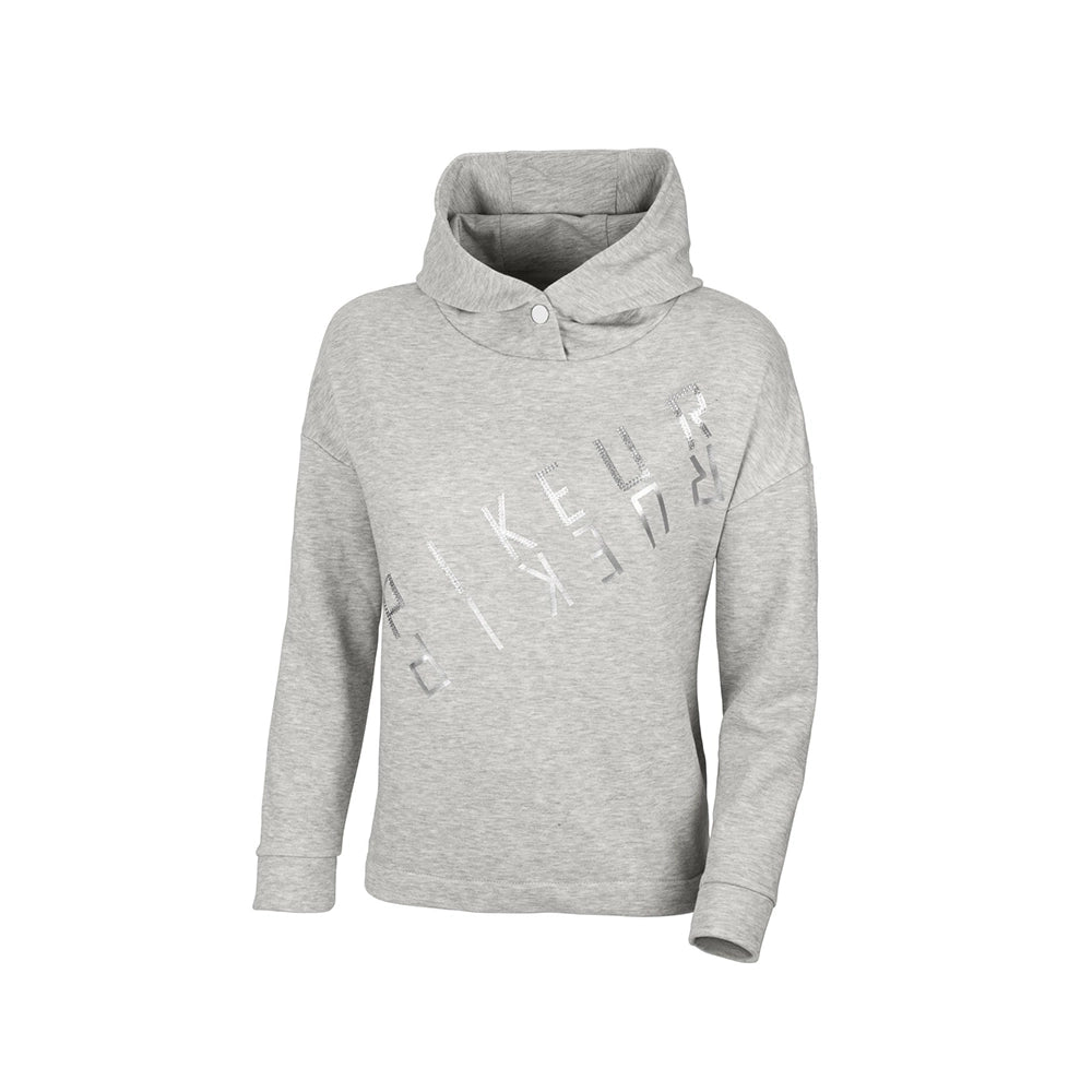 Pikeur Caylee Hoody naisten huppari meleerattua harmaata väriä edestä kuvattuna