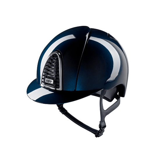 KEP Italia Cromo 2.0 Black Shine ratsastuskypärä edestä
