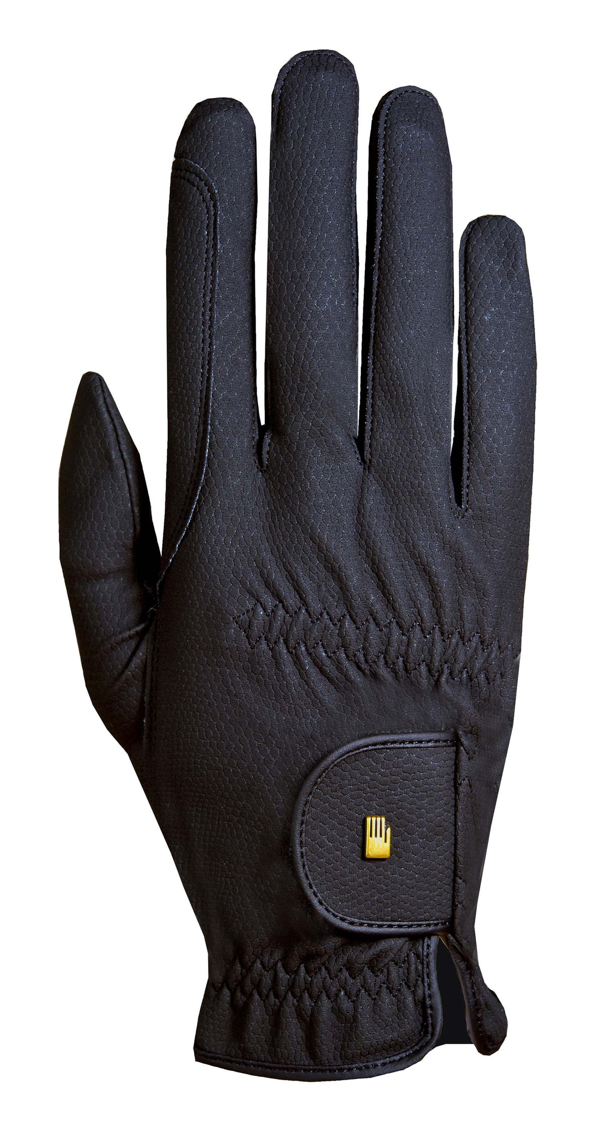 Roeckl Grip Winter talviratsastuskäsineiden kämmenpuoli, pitävä pinta ja hyvä tuntuma ohjiin

