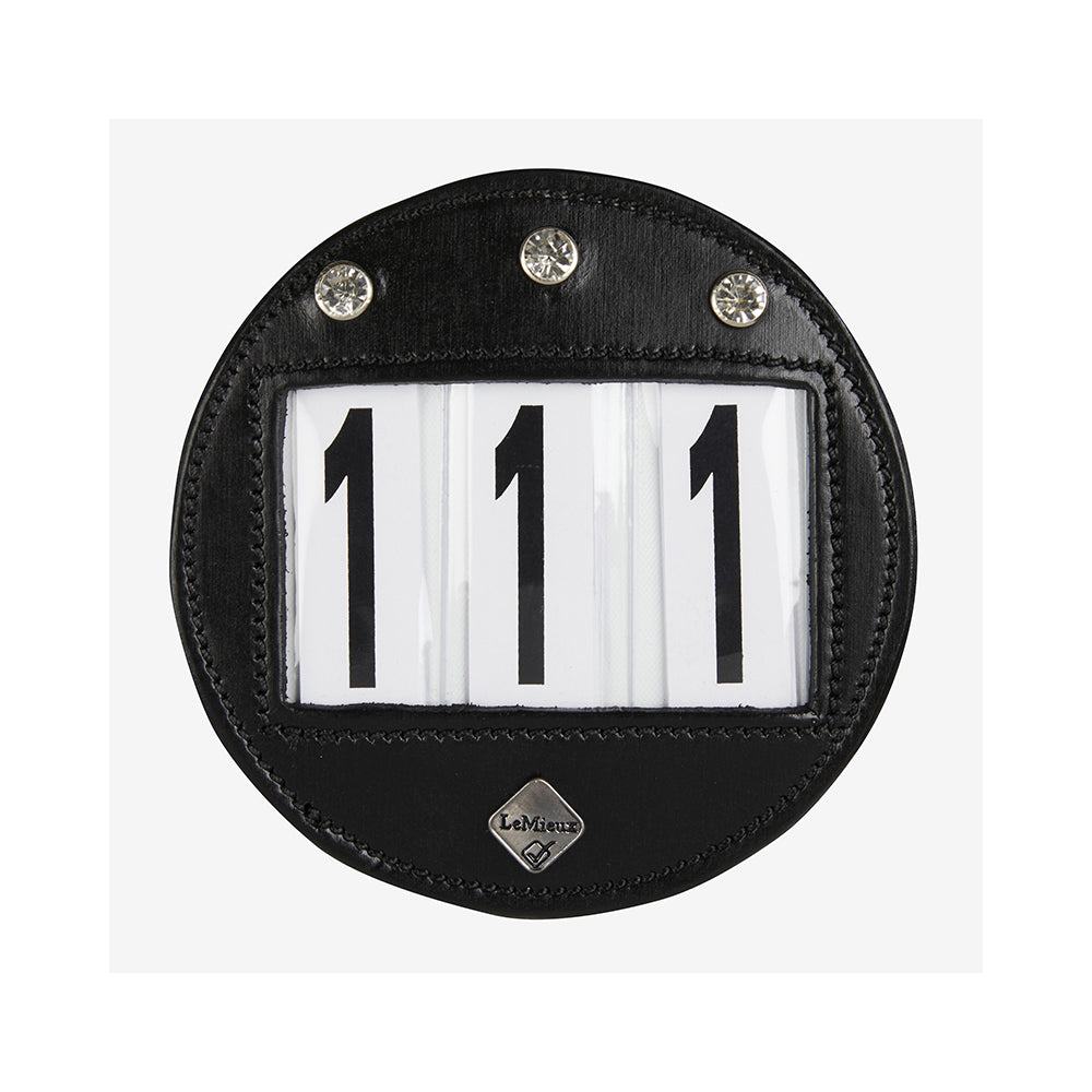 LeMieux nahkainen Numerolappu kristalleilla suitsiin
